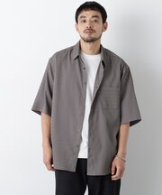 ストライプクレープシャツ半袖