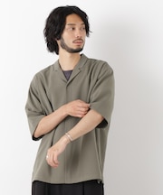 リングドットラペルシャツ 半袖