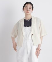 メランジドライ ショートジャケット(セットアップ可)