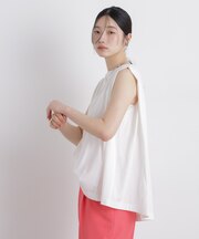 NANOFINE ボックスフレアカットトップス