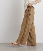 made in INDIA サイドレースワイドパンツ