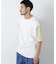 2トーンシルケット切り替えTシャツ 半袖