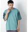2トーンシルケット切り替えTシャツ 半袖