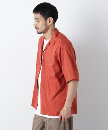 ジャガードストライプシャツ