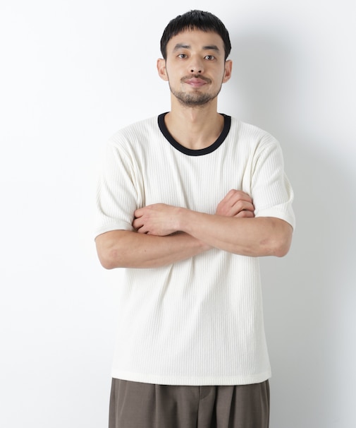 強撚ループヤーン針抜きリンガーTEE
