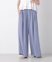 リネンライクセミガウチョイージーパンツ(セットアップ可)