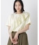 アシンメトリーフリル異素材コンビTシャツ