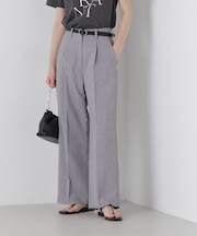 リネンライクワンタックセンタープレスパンツ(セットアップ可)