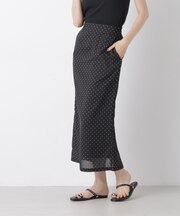 ストレートラインドットスカート(セットアップ可)