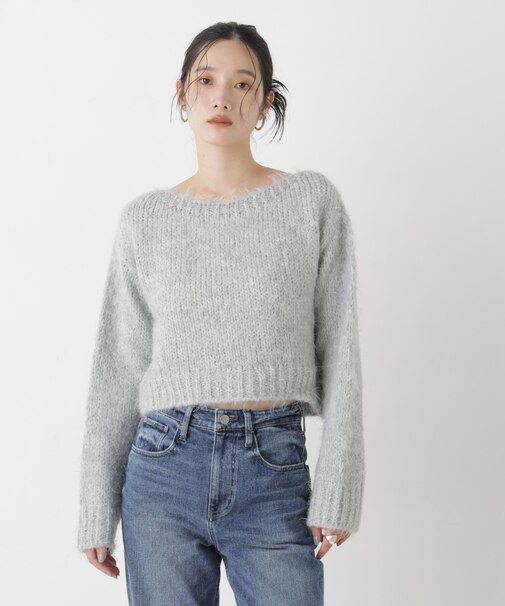 TRICOTS JEAN MARC/ボートネックショートプルオーバー