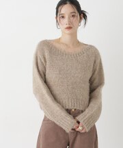 TRICOTS JEAN MARC／ボートネックショートプルオーバー