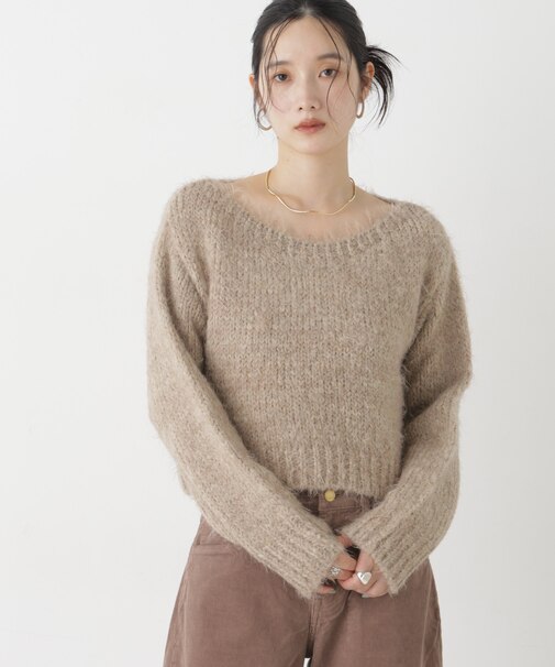 TRICOTS JEAN MARC/ボートネックショートプルオーバー