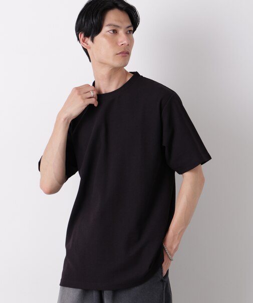 マイクロパイル クルーネックTシャツ 吸水速乾(セットアップ可)