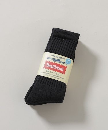 Healthknit／シンカーBLACK無地SOX 3足set