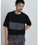 ニットコンビボーダーTシャツ 半袖