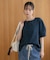 WEB限定／多機能素材 前後2wayランタンスリーブクルーブラウス(セットアップ可)