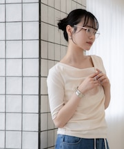 WEB限定／タックアシメフライスカットデザイントップス