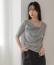 WEB限定/タックアシメフライスカットデザイントップス