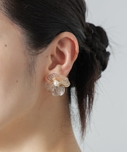 ビッグフラワーピアス