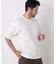 リブボーダーポケットTシャツ 半袖