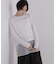 オーガンジーヘム切り替えロングスリーブTシャツ