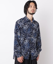 EDITORIAL PRINT レギュラーカラーシャツ