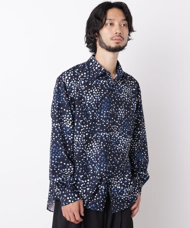 EDITORIAL PRINT レギュラーカラーシャツ