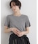ラメリブカットクルーネックTシャツ