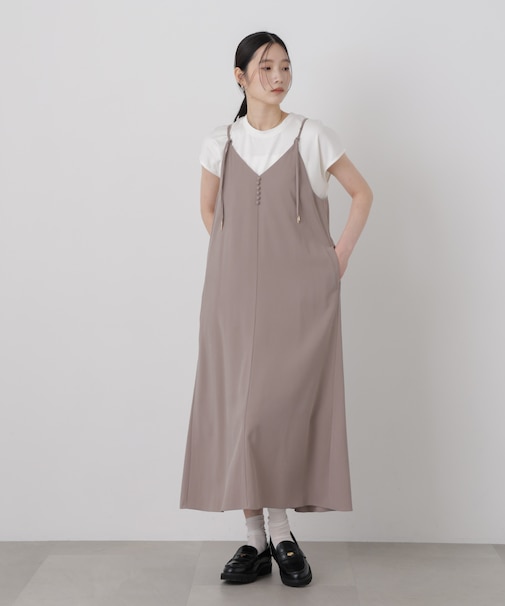 フィブリルピーチキャミワンピース