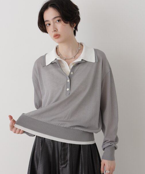 レイヤードライクシアーポロニット