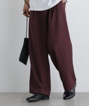 ポリエステルツイル ワイドパンツ