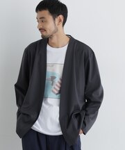 ダブルジャージー着流しカーディガン