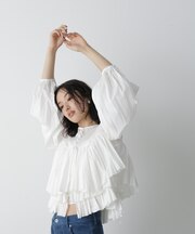 「STEVELOUR」インドコットンティアードブラウス
