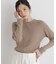 CICA&UVカット加工レースフリル付きリブニット