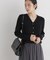 CICA&UVカット加工Vネックリブカーディガン