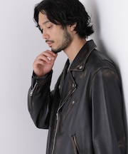 ｢ASSEMBLANC｣ レザーダブルライダース