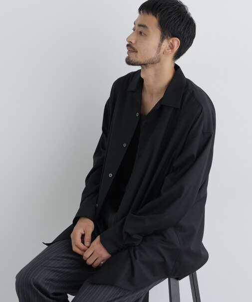 ビッグドレープシャツ 長袖