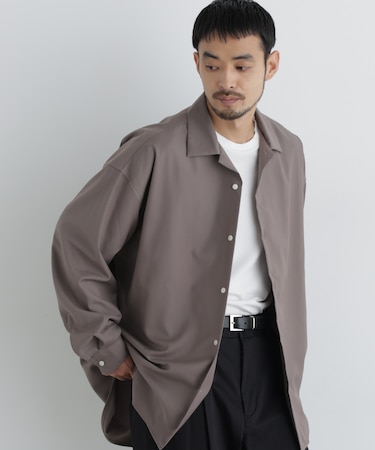ビッグドレープシャツ 長袖