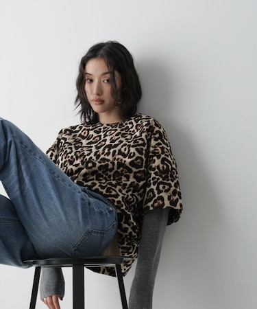 「STEVELOUR」レイヤード風ジャガードトップス