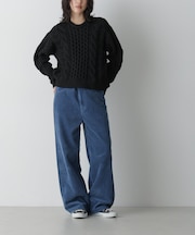 「STEVELOUR」太コールストレートパンツ