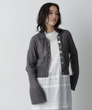 「STEVELOUR」アルパカ混フラワースリーブガーデ