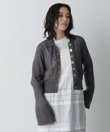「STEVELOUR」アルパカ混フラワースリーブガーデ