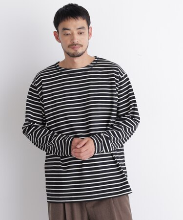 ボーダーバスクTシャツ 長袖