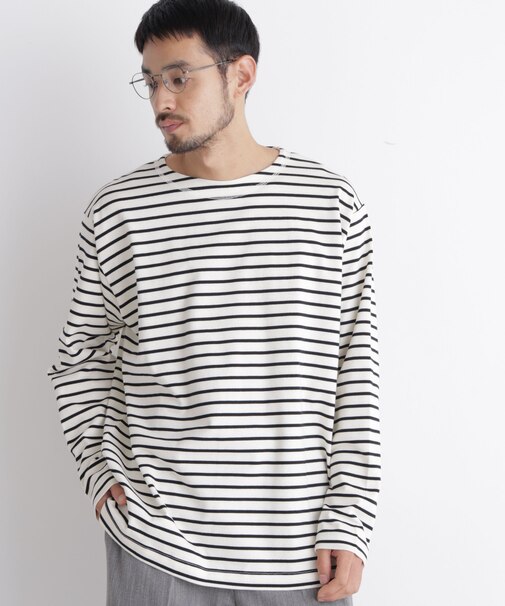 ボーダーバスクTシャツ 長袖