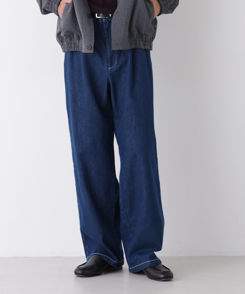 「OtoNANO」大人のワイドデニムパンツ
