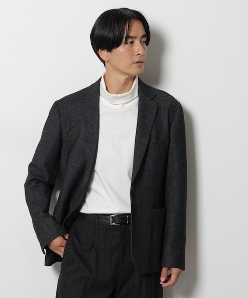 ｢DamerinoJacket｣ カシミヤミックスウォッシャブルツイードジャケット