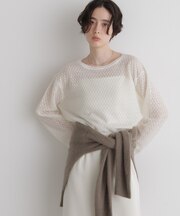 ヘアリーレースニットプルオーバー