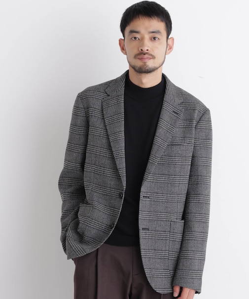 「DamerinoJacket」LANATEC(R) グレンチェックツイードジャケット