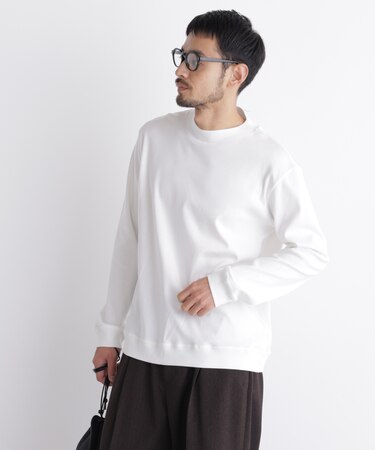 「FORMAL JERSEY」モックネックカットソー長袖