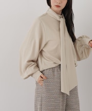 ボータイ取り外し可能2wayブラウス